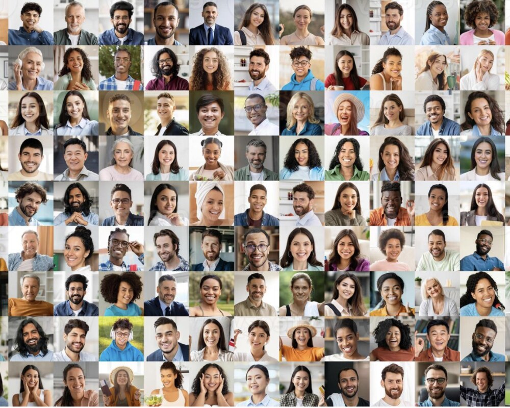 Collage of diverse people we've worked with